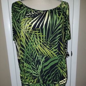 Apt 9 Palm Leave Banded Bottom Shirt XL